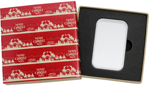 SilverTowne Natural Kraft Paper Gift Box with Nativity Box Sleeve